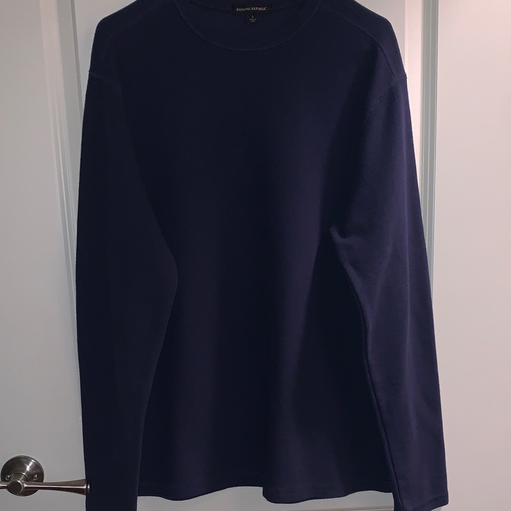 Banana Republic Dark Blue Long Sleeve Tee